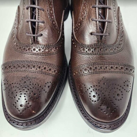 Mens 8.5 EEE Allen Edmonds Hamilton cap toe Brown Tumbled oxford dress boot 2825 main image 7